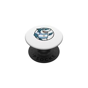 Argentine Drapeau Requin Dr&ocirc;le Argentin PopSockets PopGrip Adh&eacute;sif