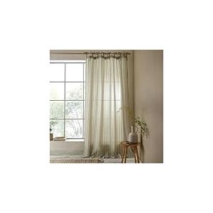 Pineapple Elephant Zanzibar Voilage &agrave; Rayures tiss&eacute;es Vert 140 x 183 cm