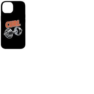 Haltère rétro Humoristique avec Inscription Love to Curl Funny Gym Coque pour iPhone 14