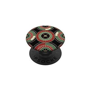 R&eacute;tro Roulette Roulette Cercles Lignes G&eacute;om&eacute;triques Art D&eacute;co PopSockets PopGrip Adh&eacute;sif