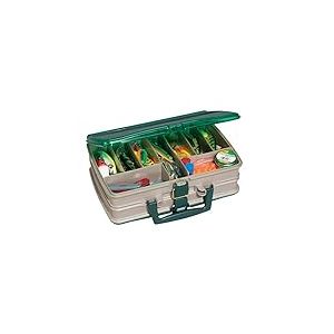 PLANO Sac double face &agrave; 20 compartiments, bo&icirc;te de rangement pour mat&eacute;riel de p&ecirc;che, bo&icirc;te de rangement compacte, parfaite pour ranger leurres, app&acirc;ts durs, app&acirc;ts souples et autres articles de p&ecirc;che