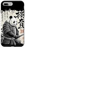 Panda Samouraï Art Calligraphie Japonaise 武士パンダ Culture Coque pour iPhone 7 Plus/8 Plus