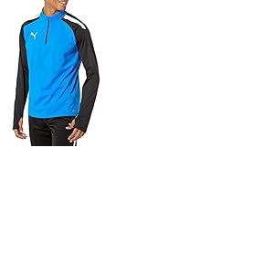 PUMA Zip Top TeamLIGA T-Shirt zippé 1/4, Bleu électrique, M Homme