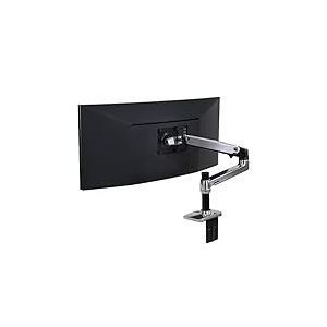 Ergotron - Bras LX Premium : Support Mono-&eacute;cran, pour moniteurs jusqu'&agrave; 34 Pouces, 3,2-11,3kg, VESA 75x75/100x100 &ndash; Aluminium Poli (45-241-026)