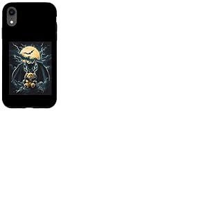 Chauve-Souris Ours en Peluche Gothique Femme Chauve-Souris Coque pour iPhone XR