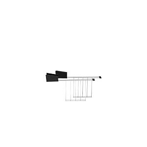 Alessi Pliss&eacute; MDL08RA B - Set de Deux Pinces Pour Grille-Pain Design, en Acier et R&eacute;sine Thermoplastique, Noir