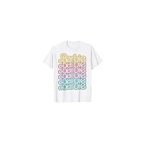 Barbie - Logo Arc-en-Ciel Pastel empil&eacute; T-Shirt