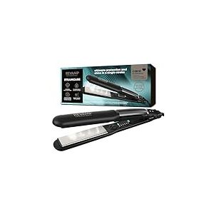 REVAMP Steam Care Lisseur &agrave; Cheveux en C&eacute;ramique &ndash; Lisseur &agrave; Vapeur avec Plaques C&eacute;ramiques Ionique pour Coiffage Polyvalent Sans Frisottis &ndash; Lissage et Chauffage Ultra-Rapide