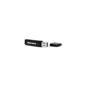 Hamlet Zelig Pen USB 3.0 8 Go USB 3.0 Noir Lecteur Flash USB Cl&eacute; USB (USB 3.0 (3.1 Gen 1), Type-A, Android, Couvercle, Noir)