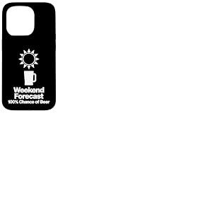 Weekend Humour Sunny Forecast Minimal Ic&ocirc;ne Design Coque pour iPhone 15 Pro