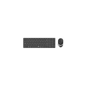 Rapoo 9750M Clavier Souris Incluse RF sans Fil + Bluetooth QWERTZ Allemand Gris