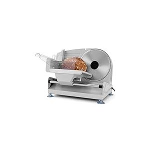 Clatronic Trancheuse universelle avec lame en acier inoxydable Ø 190 mm | Trancheuse à pain électrique | Épaisseur de coupe réglable (0-15 mm) | Trancheuse avec boîtier métallique | 150W | MA 3585