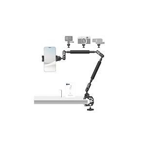 NEEWER Bras Magique 55cm avec Pince, Support Cam&eacute;ra Articul&eacute; Bureau avec Deux Rotules, Filetages 1/4" 3/8" pour Arri, Support T&eacute;l&eacute;phone Compatible avec iPhone DSLR Action Cam &Eacute;clairage Vid&eacute;o, UA057