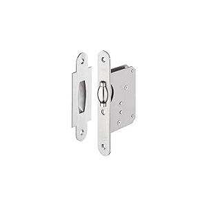 cyclingcolors 1x Serrure Porte Va et Vient non Verrouillable T&ecirc;ti&egrave;re Longueur 160mm Largeur 24mm pour Porte Battante en Bois, acier laqu&eacute;