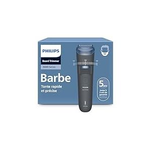 Philips Tondeuse à barbe série 3000 – Lames angles arrondis, 20 hauteurs de coupe réglables, Sabot Lift & Trim, 100% étanche, Indicateur d’autonomie, Pochette souple, Recharge USB, Modèle BT3619/15