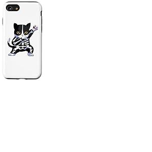 Le chat dans le costume de squelette est un chat ninja Coque pour iPhone SE (2020) / 7 / 8