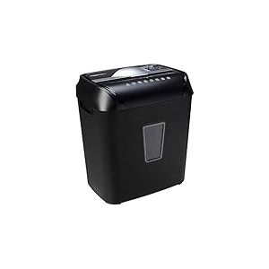 Amazon Basics Destructeur de Documents/Cartes de crédit à coupe croisée Capacité 10-12 Feuilles, Noir