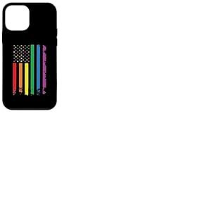 Vintage LGBT Gay Pride Month American Flag Rainbow Coque pour iPhone 12 Mini