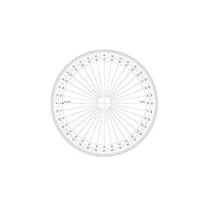 GRAPHOPLEX Rapporteur cercle entier 30cm degr&eacute;s Transparent