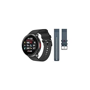 Polar Vantage V3 avec un bracelet bleu supplémentaire, Montre sport GPS, Cardiofréquencemètre, Autonomie prolongée, Montre connectée hommes et femmes, Cartes hors ligne, Montre running