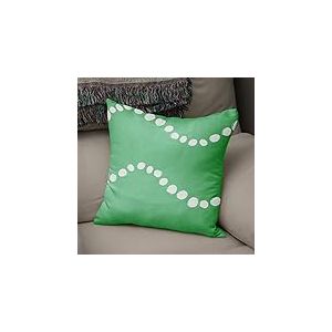 BonaMaison Housse de Coussin Motif, Vert pétrole et Blanc Taie d'oreiller pour Lit Voiture Canapé Maison Salon Chambre, Décoration D'intérieur, 43x43cm - Conçu et Fabriqué en Turquie