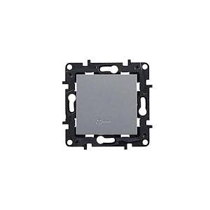 Legrand 398224 - Interrupteur ou commutateur lumineux composable 10AX pour installation encastr&eacute;e - Gamme Nilo&eacute; Step - Couleur aluminium