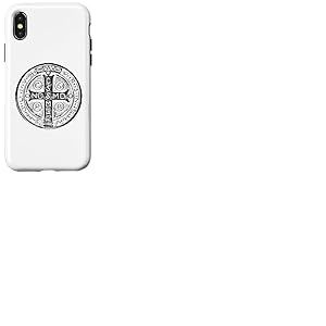 Croix de Saint Benoît Médaille de Saint Benoît Catholique Coque pour iPhone X/XS