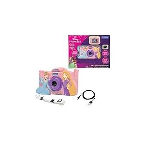 Lexibook, Disney Princesses, Camera pour Enfants avec Protection Disney Princesses, Rose, DJ078DP
