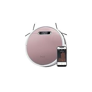 ZACO V6 Aspirateur Robot Poil Animaux avec Aspiration directe, 2000 Pa puissante, réservoir et Sac à poussière XL, App, Alexa, télecommande, Robot aspirateur Laveur pour parquet, Tapis, sols durs