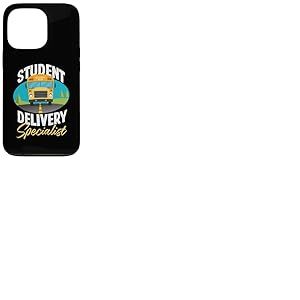 Design amusant conducteur de bus scolaire jaune Coque pour iPhone 13 Pro