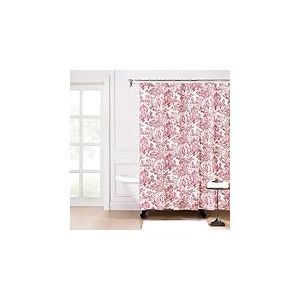 Ellis Curtain Victoria Park Rideau de Douche en Toile, Rouge