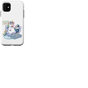Licorne dr&ocirc;le chez Le Dentiste Rainbow Dental Design Coque pour iPhone 11