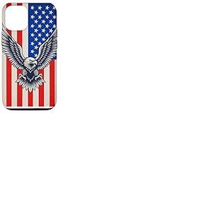 Aigle am&eacute;ricain avec Drapeau am&eacute;ricain Coque pour iPhone 12/12 Pro