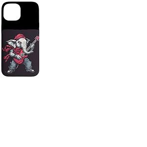 Profitez des riffs avec ce costume graphique d'éléphant à bascule Coque pour iPhone 15