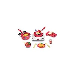 Teorema Ensemble d'accessoires de Cuisine Jouet pour Enfants avec r&eacute;frig&eacute;rateur, cuisini&egrave;re lumi&egrave;res et Sons et Accessoires