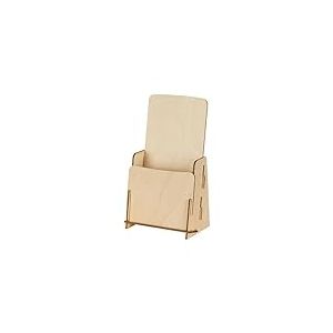 VKF Renzel GmbH Lot de 7 présentoirs à prospectus « Nerine » long DIN haut en bois / porte-brochures / porte-brochures