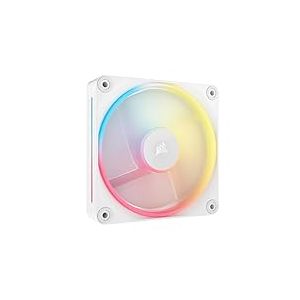 Ventilateur auxiliaire de 120 mm, éclairage RVB, flux d'air optimisé, design blanc, faible bruit, idéal pour PC