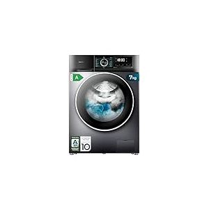 Cecotec Lave-linge 7 kg à chargement frontal Bolero Dresscode 7500 Inverter Steel A, Classe A, 1400 tr/min, Révolutions programmables, 16 programmes, Steam Max, Allergy Care, Affichage.