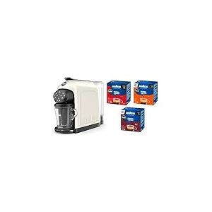 Lavazza, A Modo Mio Machine &agrave; caf&eacute; Des&eacute;a White Cream avec 88 capsules cr&egrave;me et go&ucirc;t assorties, expresso 1500 W, 220-240 V, 50/60 Hz, capacit&eacute; maximale 10 capsules et 1,1 litre d'eau