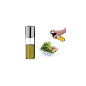 Avilia Doseur spray pour huile et vinaigre en verre et acier inoxydable, 5 x 18 cm, contrôle précis de l'assaisonnement, design élégant et fonctionnel - facile à nettoyer et à démonter - à porter