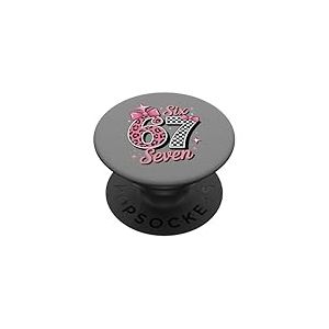 Joli Damier Viral 67 en Forme de l&eacute;opard pour Filles, Tendance pour la Saint-Valentin PopSockets PopGrip Adh&eacute;sif