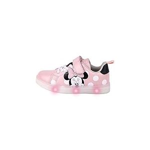 Baskets Minnie Mouse - Multicolores - Taille 28 - Fermeture à Scratch et à Lacets - Sneakers pour Enfants avec Semelle TPR et Lumières - Motif Minnie - Produit Original Conçu en Espagne