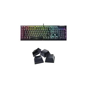 Razer BlackWidow V4 X + Phantom Keycap-Set - Clavier Gaming Mécanique Chroma RGB (Switchs Mécaniques Verts, 6 Touches Macros Dédiées, Touches ABS à Double Injection) Clavier FR | Noir