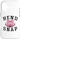 Bend and Snap Football Game Day Coquette Pink Football Bow Coque pour iPhone 16