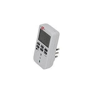 BRENNENSTUHL Minuterie hebdomadaire numérique - Prise temporisée Facile et intuitive, Interrupteur temporisé pour optimiser la consommation d'énergie, Blanc