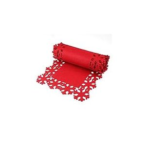 Toyland avec Flocon de Neige Motif No&euml;l Accessoires de Salle &agrave; Manger Rouge 2 m