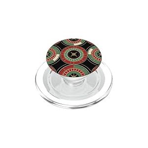 R&eacute;tro Roulette Roulette Cercles Lignes G&eacute;om&eacute;triques Art D&eacute;co PopSockets PopGrip pour MagSafe