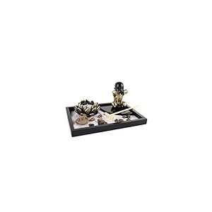 lachineuse - Jardin Zen Bouddhiste - Sagesse de Bouddha - Décoration Zen - Jardin Miniature avec Sable - pour Intérieur Maison Bureau - Idée Cadeau Japon - Déco Asie