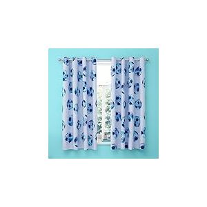 Catherine Lansfield Paire de Rideaux réversibles Motif Football Bleu Lilas 168 x 183 cm