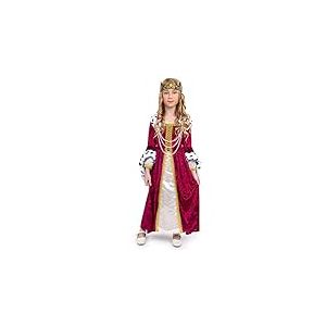 Dress Up America Costume de reine pour filles - Costume de princesse Renaissance pour enfants - Ensemble robe royale et couronne